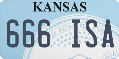 KS license plate 666ISA