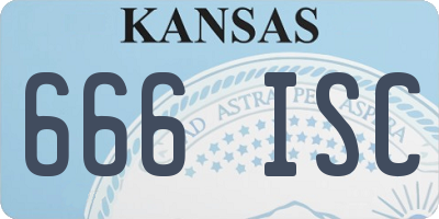 KS license plate 666ISC