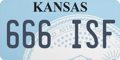 KS license plate 666ISF