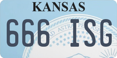 KS license plate 666ISG