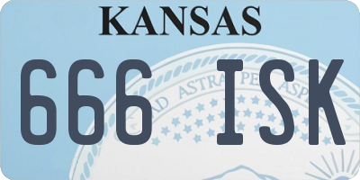KS license plate 666ISK