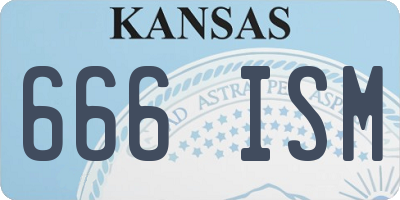 KS license plate 666ISM