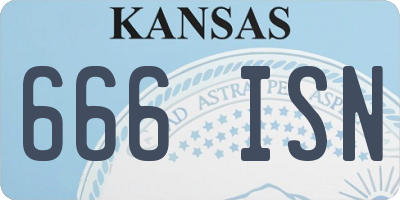 KS license plate 666ISN