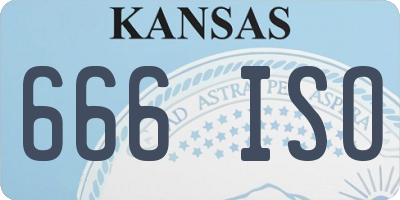 KS license plate 666ISO