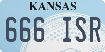 KS license plate 666ISR