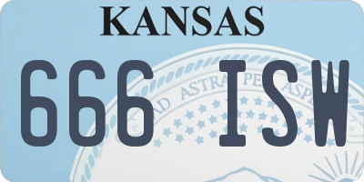 KS license plate 666ISW