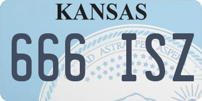 KS license plate 666ISZ