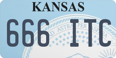 KS license plate 666ITC