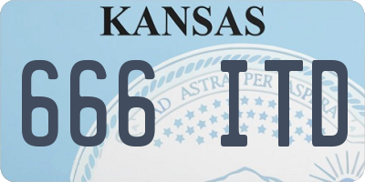 KS license plate 666ITD