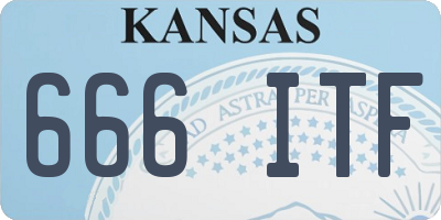 KS license plate 666ITF