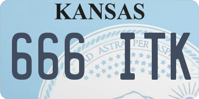 KS license plate 666ITK