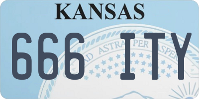 KS license plate 666ITY