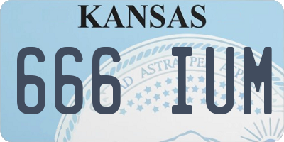 KS license plate 666IUM