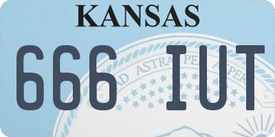 KS license plate 666IUT