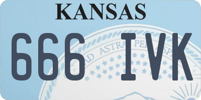KS license plate 666IVK