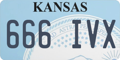 KS license plate 666IVX