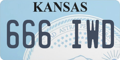 KS license plate 666IWD