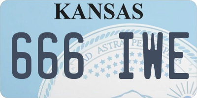 KS license plate 666IWE