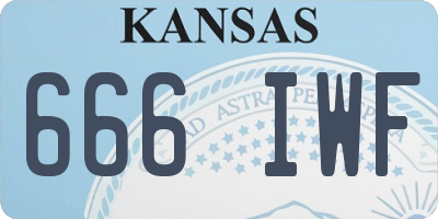 KS license plate 666IWF
