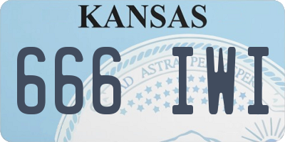 KS license plate 666IWI