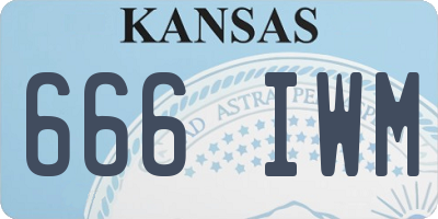 KS license plate 666IWM