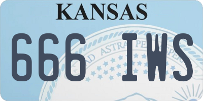 KS license plate 666IWS