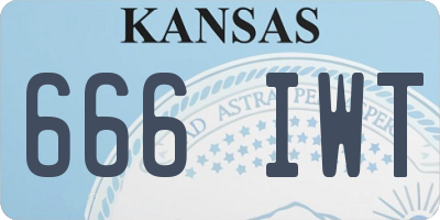 KS license plate 666IWT