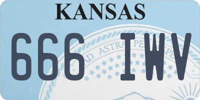 KS license plate 666IWV