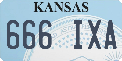 KS license plate 666IXA
