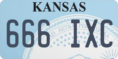 KS license plate 666IXC