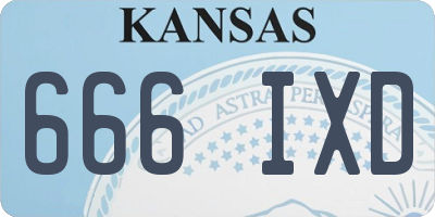 KS license plate 666IXD