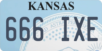KS license plate 666IXE