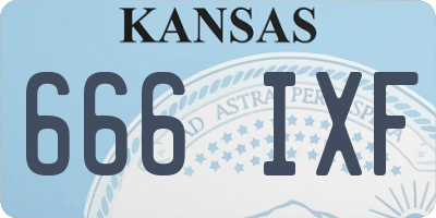KS license plate 666IXF