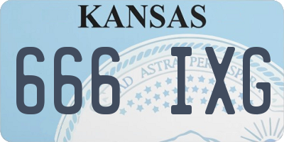 KS license plate 666IXG