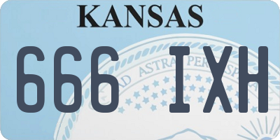 KS license plate 666IXH