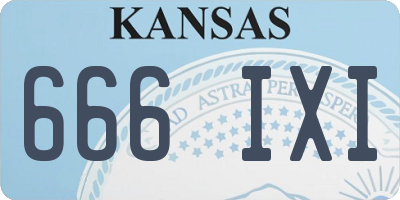 KS license plate 666IXI