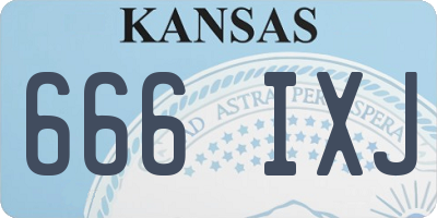 KS license plate 666IXJ