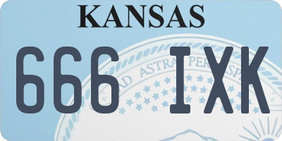 KS license plate 666IXK