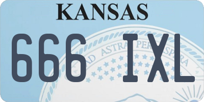 KS license plate 666IXL