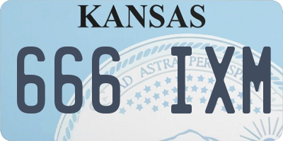 KS license plate 666IXM