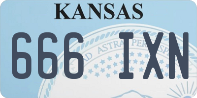 KS license plate 666IXN
