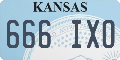KS license plate 666IXO