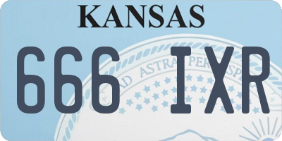 KS license plate 666IXR
