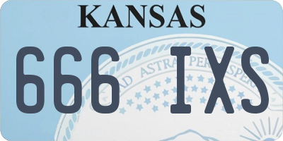 KS license plate 666IXS