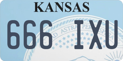 KS license plate 666IXU