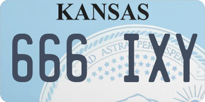 KS license plate 666IXY