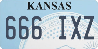 KS license plate 666IXZ