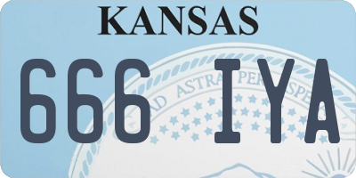 KS license plate 666IYA
