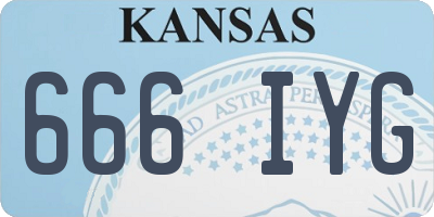 KS license plate 666IYG