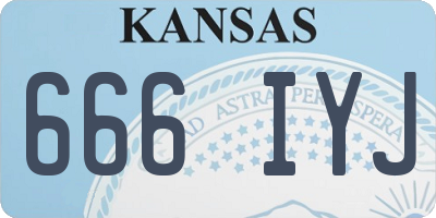 KS license plate 666IYJ